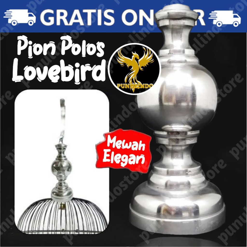 Pion Sangkar Burung Lovebird Stainless Polos