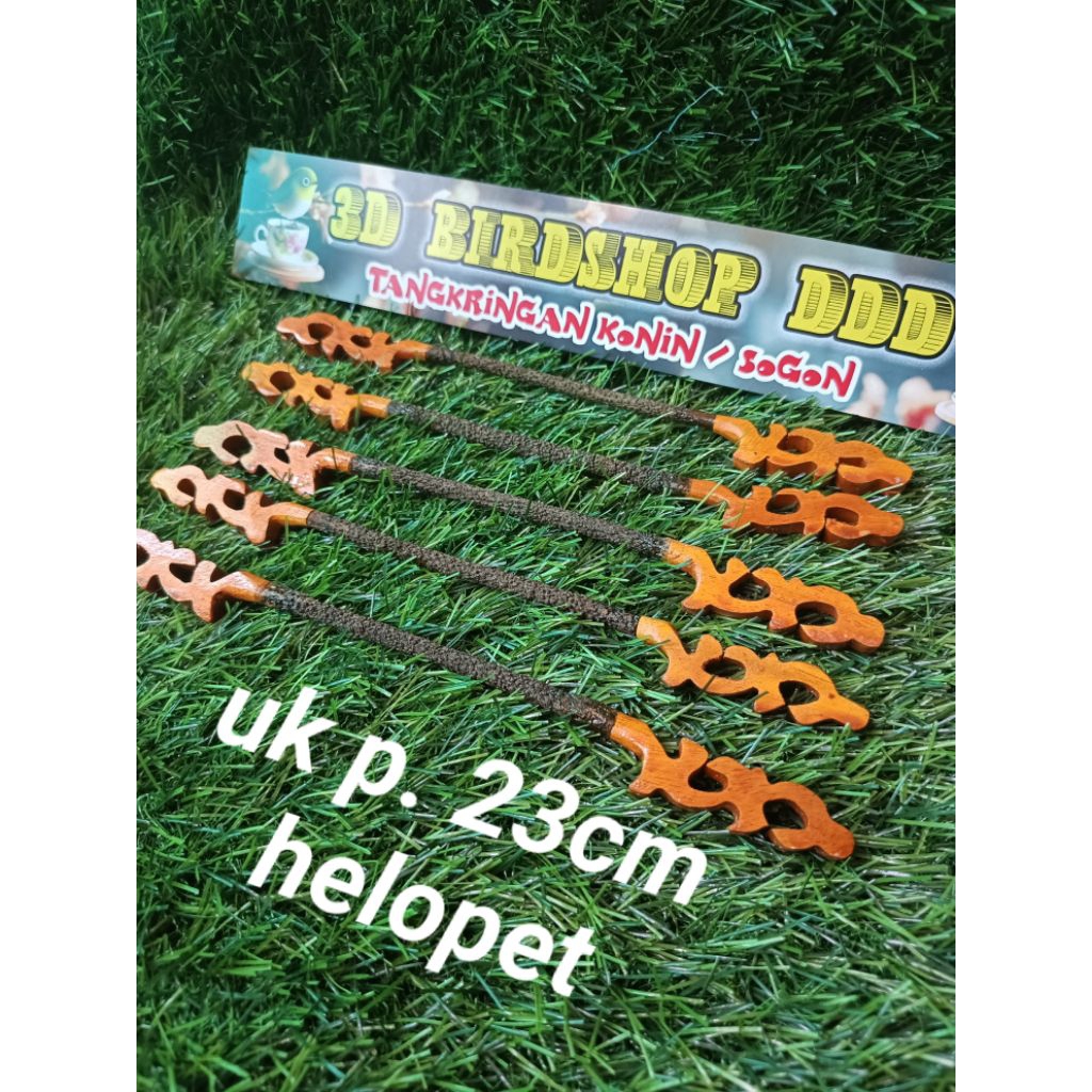 TANGKRINGAN UKIR SANGKAR HELOPET D 23 PLECI DAN KONIN