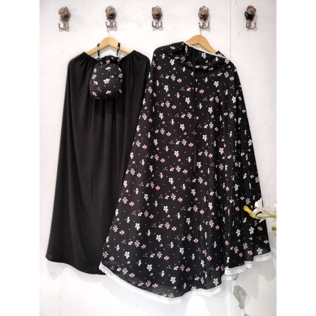 LYA- Mukena Dewasa Bahan Rayon Premium Nyaman dan Lembut Motif Flower | Daily Muslim
