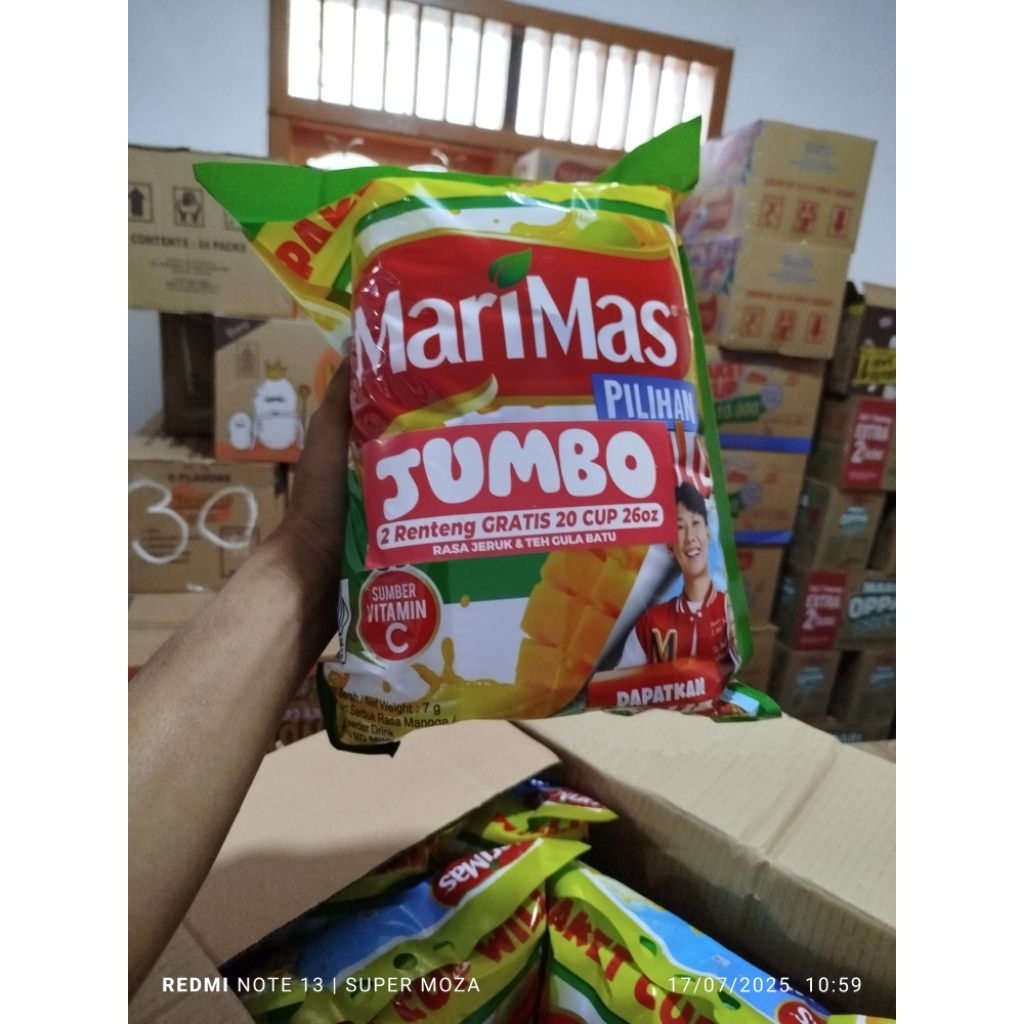 

MARIMAS JUMBO PAKET CUP - ISI 2 RENCENG GRATIS 20 CUP JUMBO 750ML
