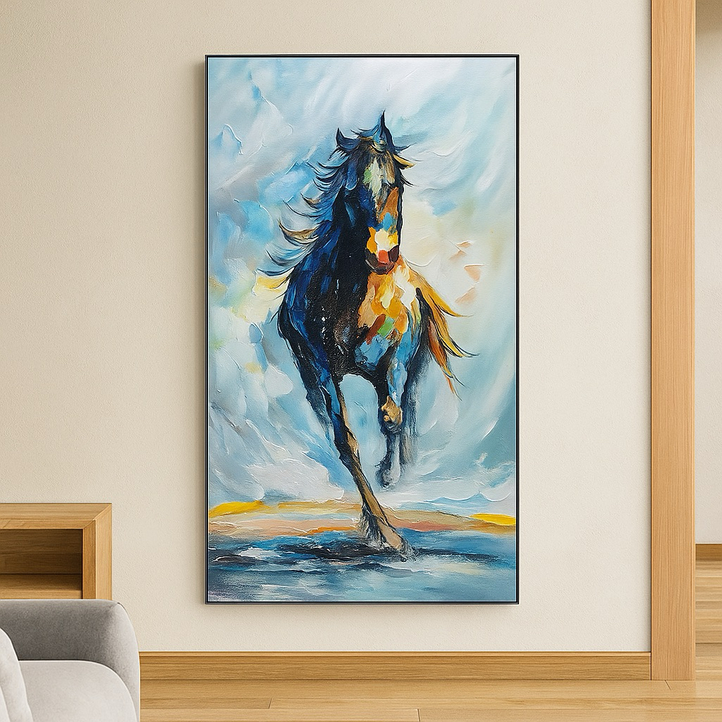 XY print kanvas lukisan kuda ANH-002