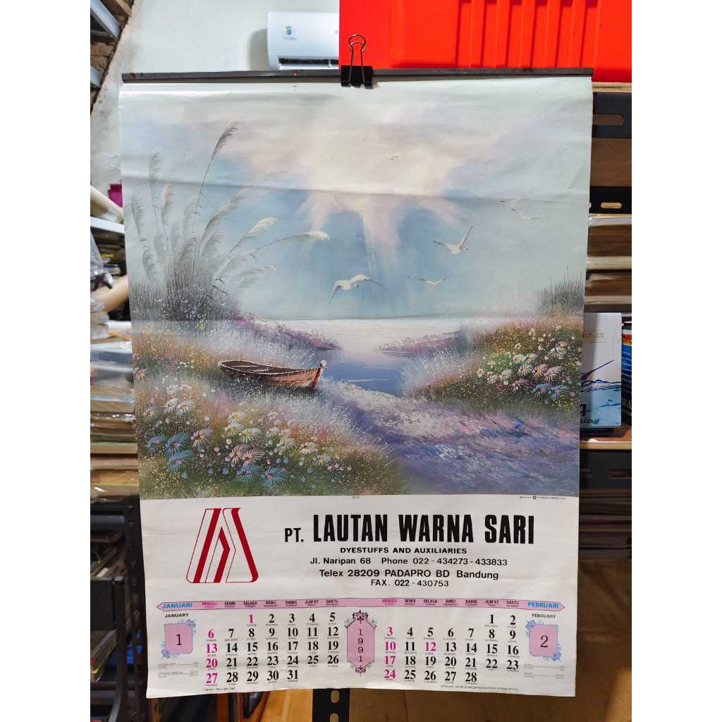 

Kalender jadul Kalender 1991 Lautan Warna Sari