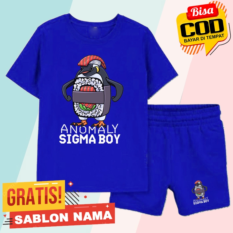Setelan Kaos Anak Anomali Sigma Boy / Baju Stelan Anak Laki Laki & Perempuan  Anomali Sigma Boy
