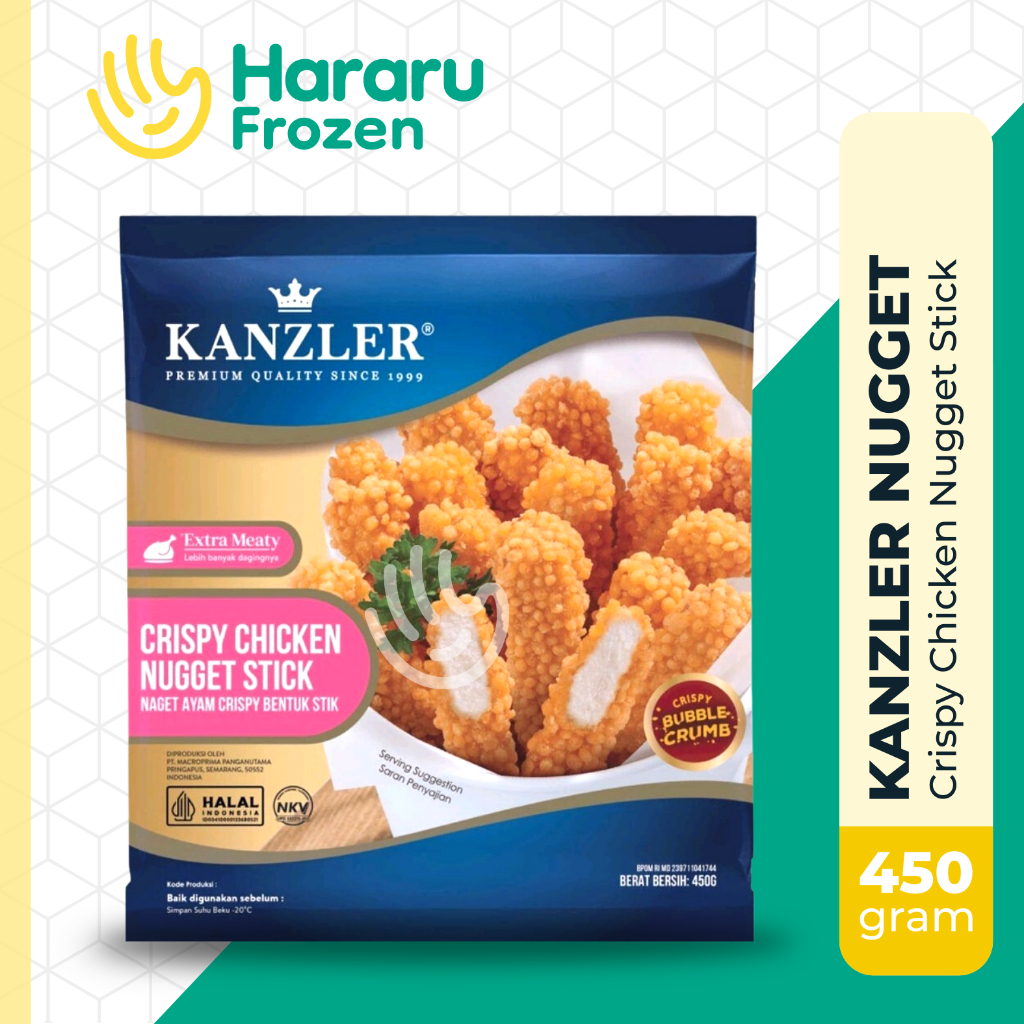 

Kanzler Crispy Chicken Nugget Stick Ayam 450 Gram