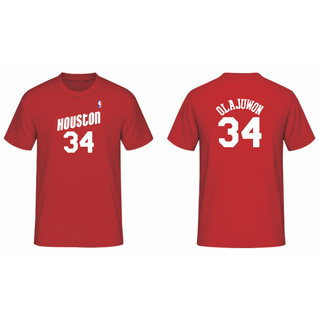 T-SHIRT KAOS HOUSTON ROCKETS HAKEEM OLAJUWON