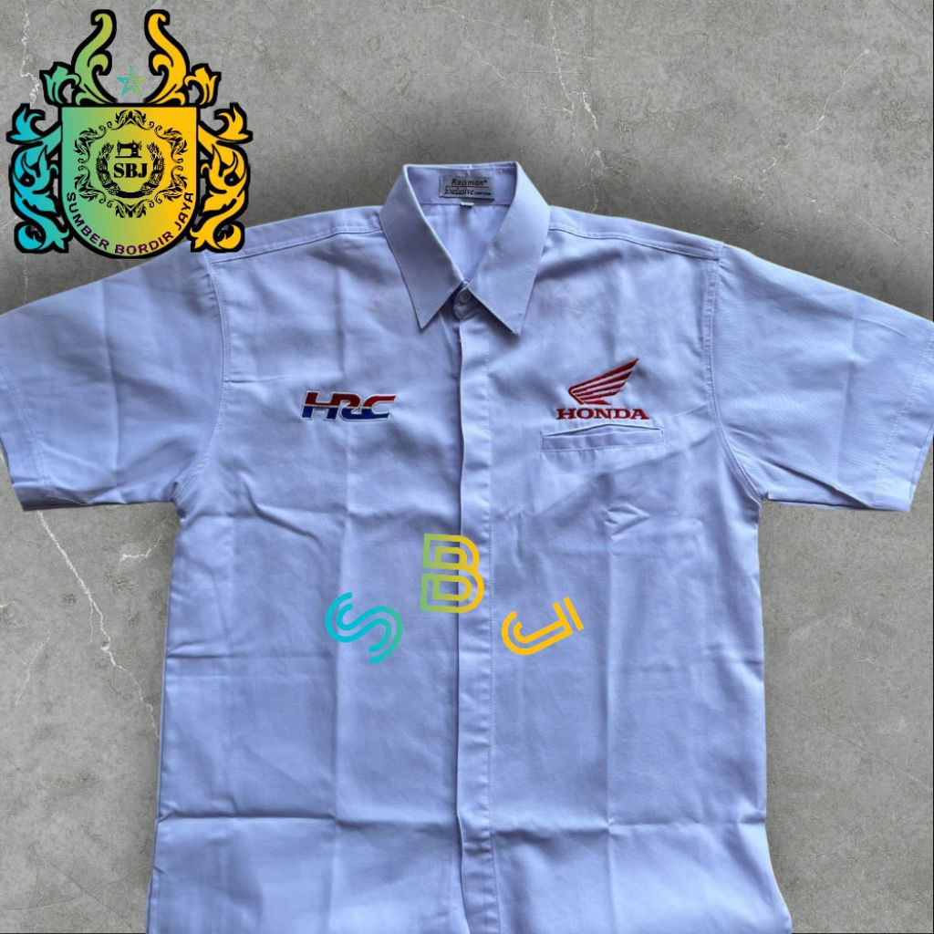 KEMEJA HONDA HRC KEMEJA HONDA FULL BORDIR KOMPUTER
