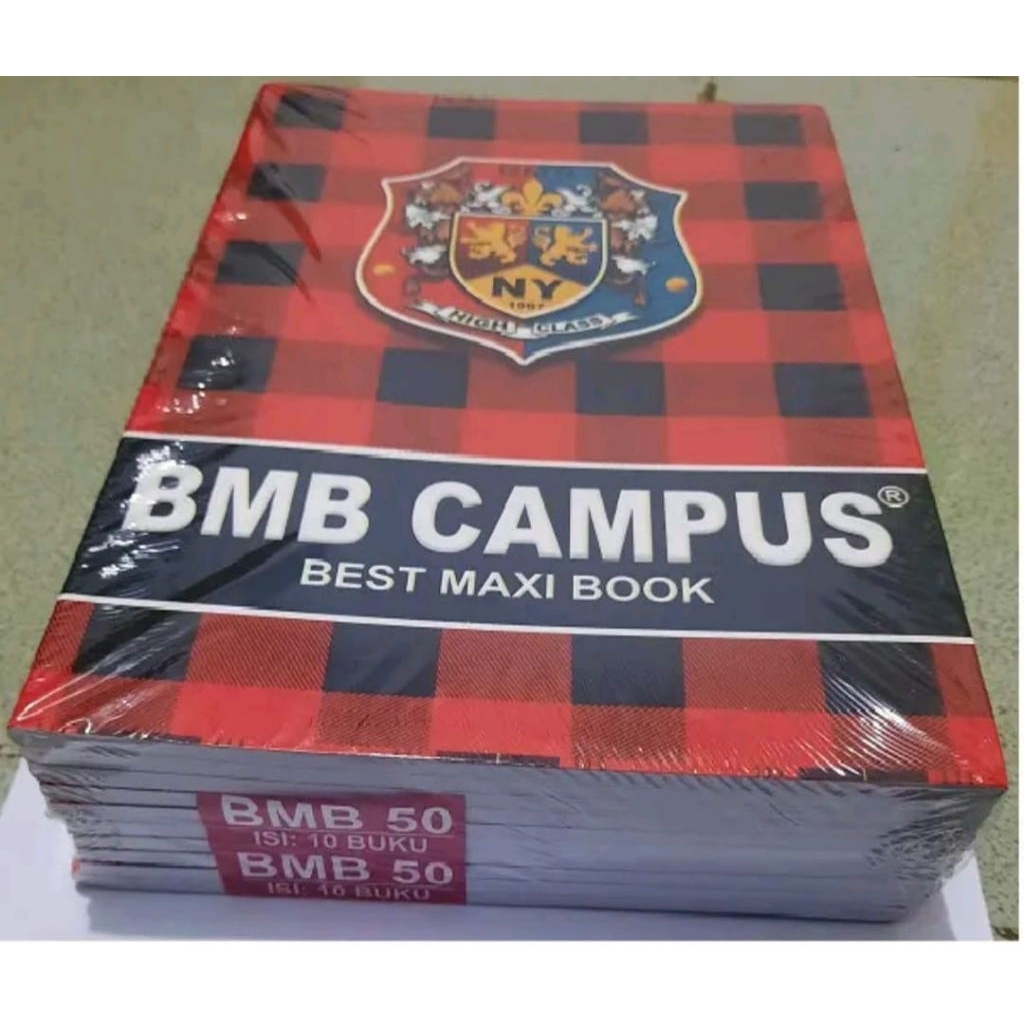 

Buku Tulis BMB / BMC Campus 50 Lembar (1 Pak isi 10 Buku)