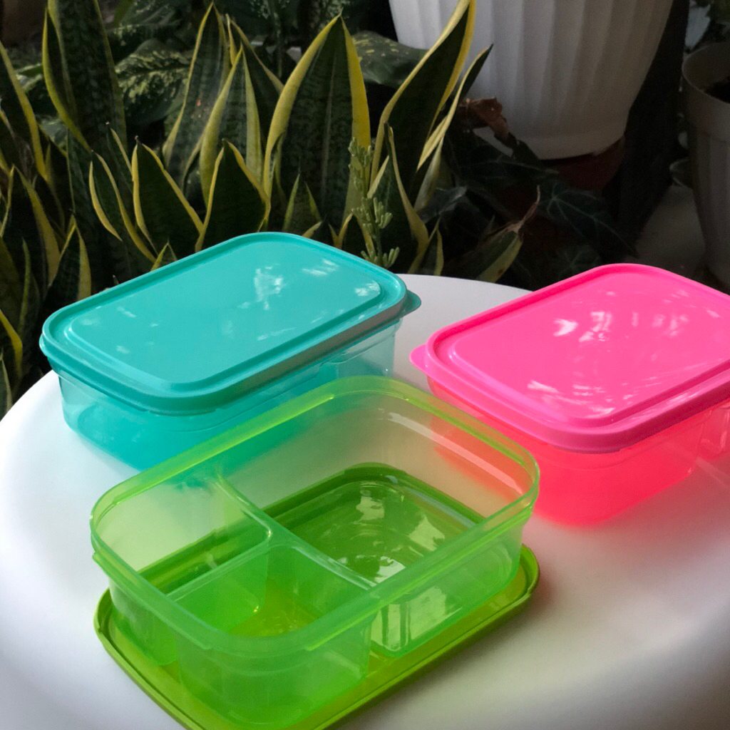 kotak makan uranus warna warni | tempat makan siang murah | kotak bekal plastik bagus