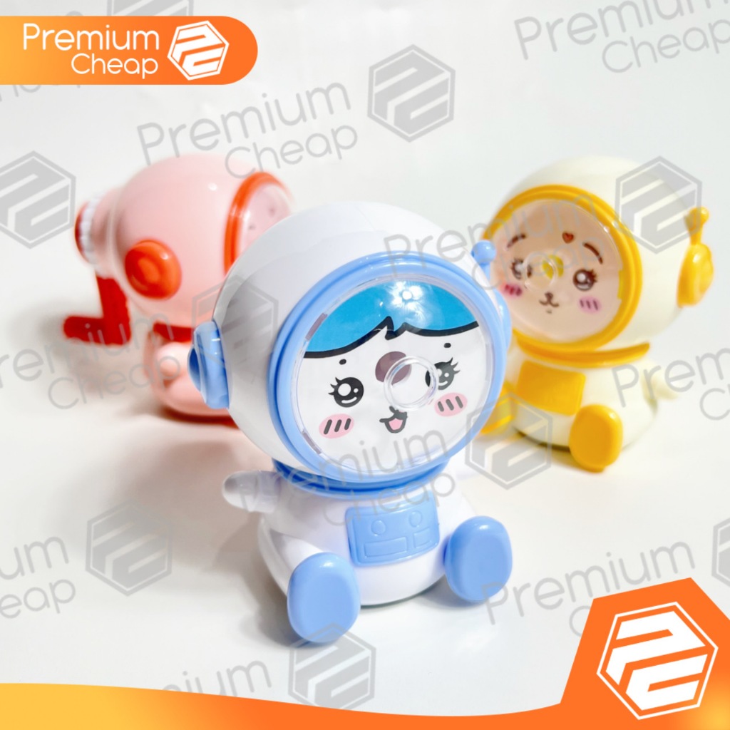

[1 PCS] Serutan Putar Astronot Kartun Rautan Pensil Karakter Astronaut Fancy