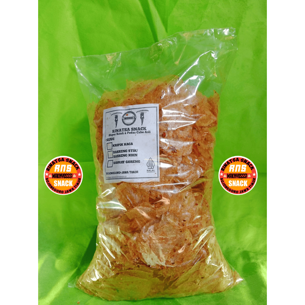 

Keripik Kaca 1 kg Pedas Renyah Rinatsa Snack Bojonegoro Jawa Timur