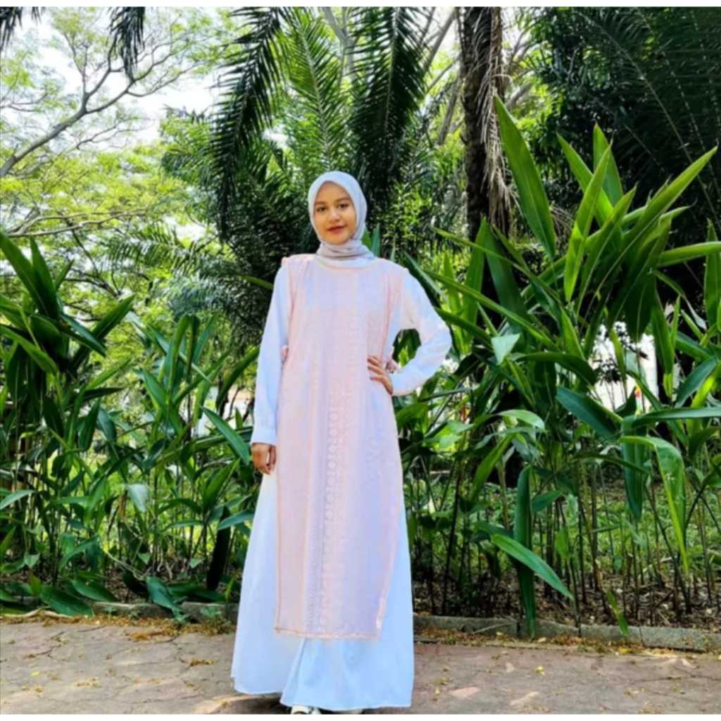 Outer Long Vest Rompi Brukat Kondangan Brokat Malika Lace Panjang Terbaru / Outer Brokat