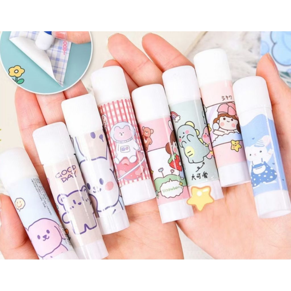 

Lem Glue Stick Karakter Lucu Lem Stik Batang Putar Perlengkapan Sekolah