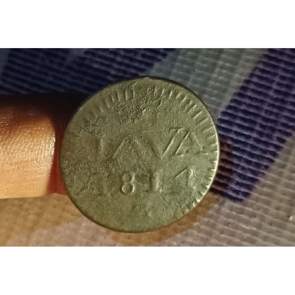 koin kuno B veic java 1/2 stuiver 1814