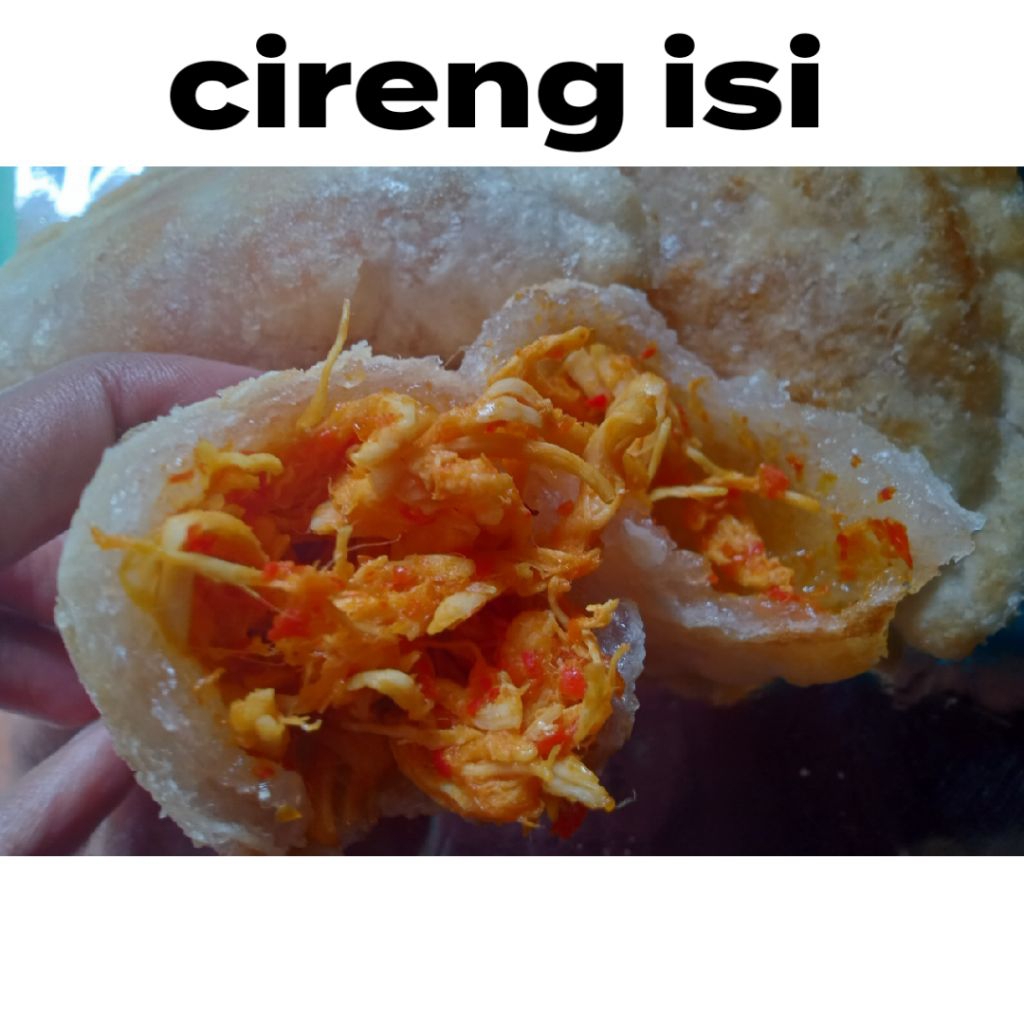 

cireng ayam isi suwir pedas | cireng goreng |garing kenyal