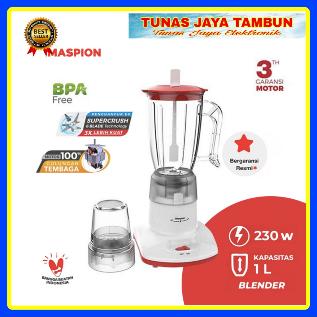 BLENDER MASPION MT 1206 / BLENDER MASPION 1 LITER MIKA MT 1206 / MASPION MT-1206 BLENDER 1 LITER