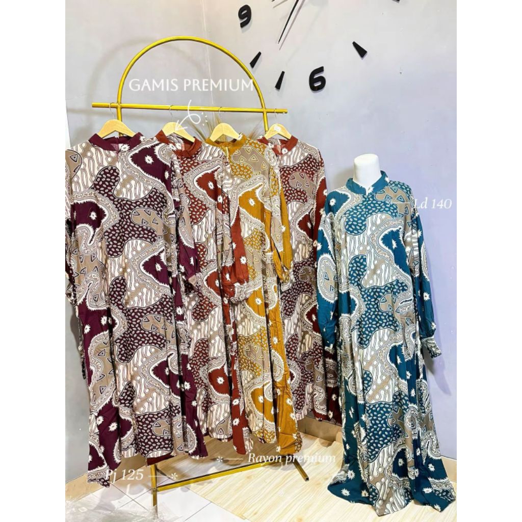 DASTER GAMIS LENGAN PANJANG-DASTER GAMIS PREMIUM lengan panjang  LD 140 PJ 125
