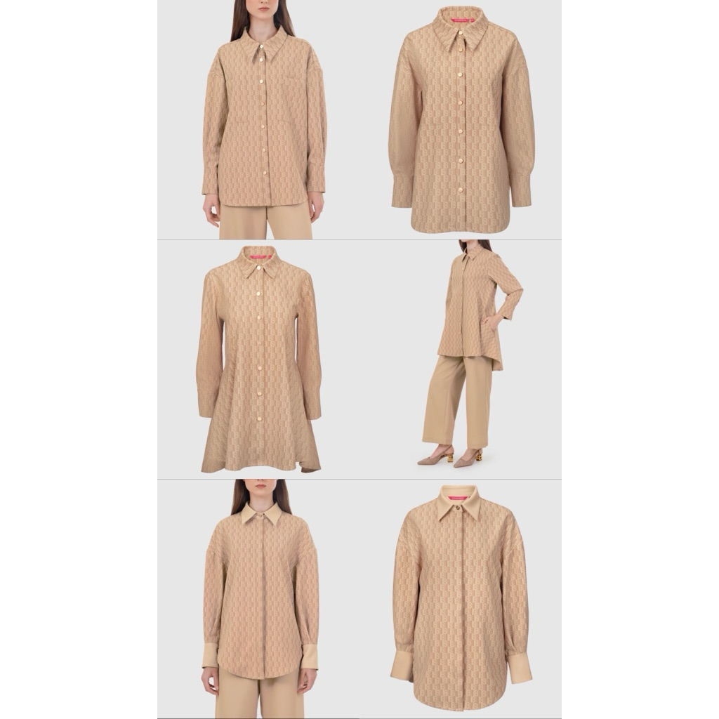 BUTTONSCARVES LEENA MONOGRAM SHIRT PANTS READY STOCK NEW BALIKPAPAN SAMARINDA JACKET PARKA BS BUKAN 