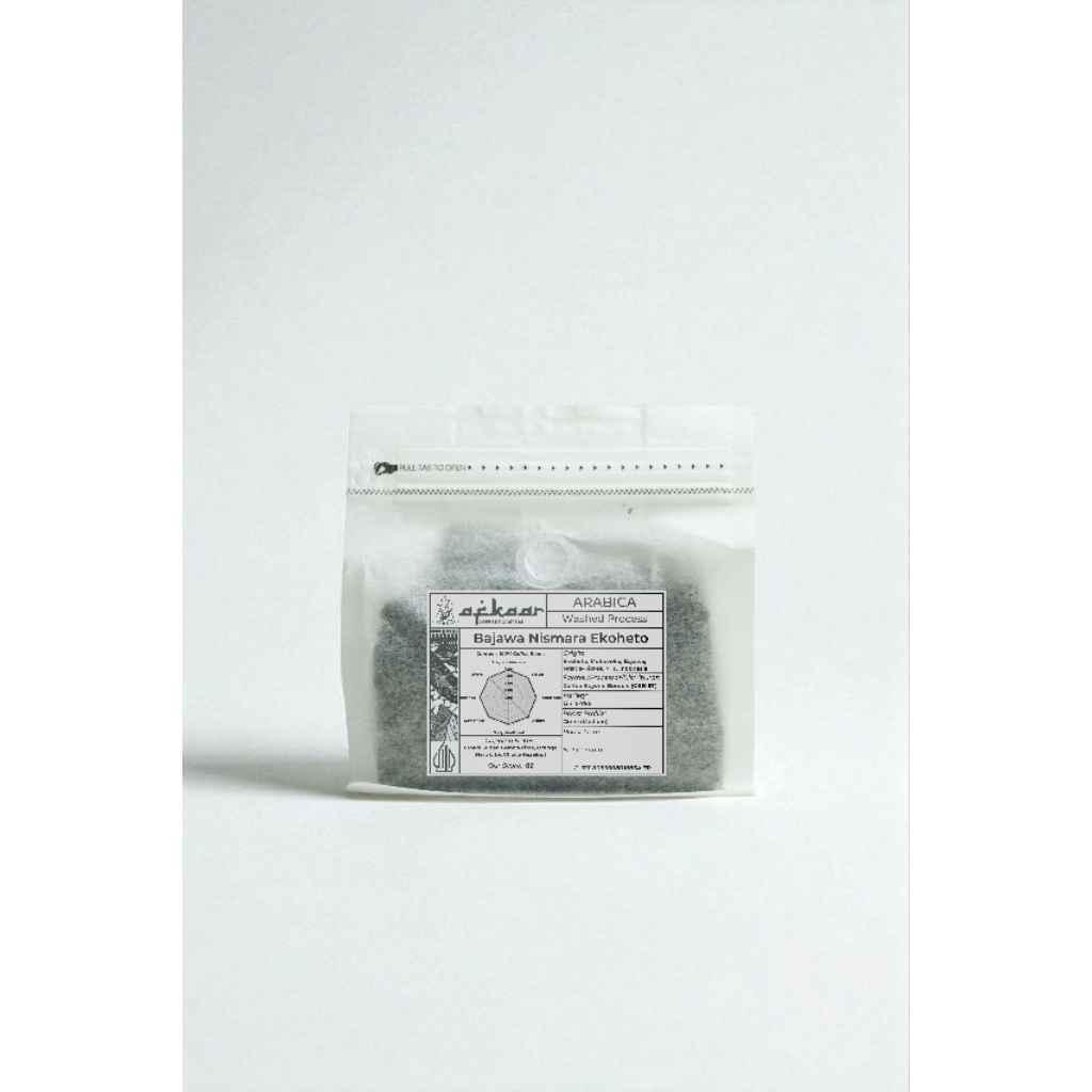 

Afkaar Kopi Arabica Flores Bajawa Nismara Ekoheto Fullwash