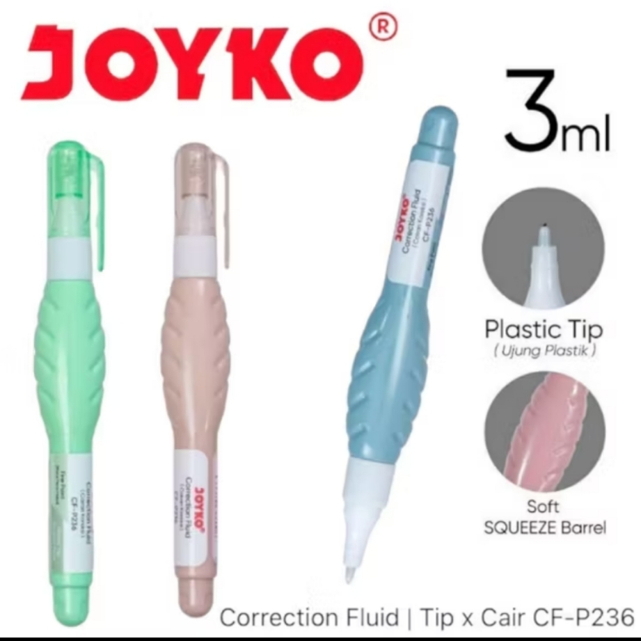 

Joyko 1 Pcs Correction Fluid CF-P236 Cairan Koreksi - Tip X