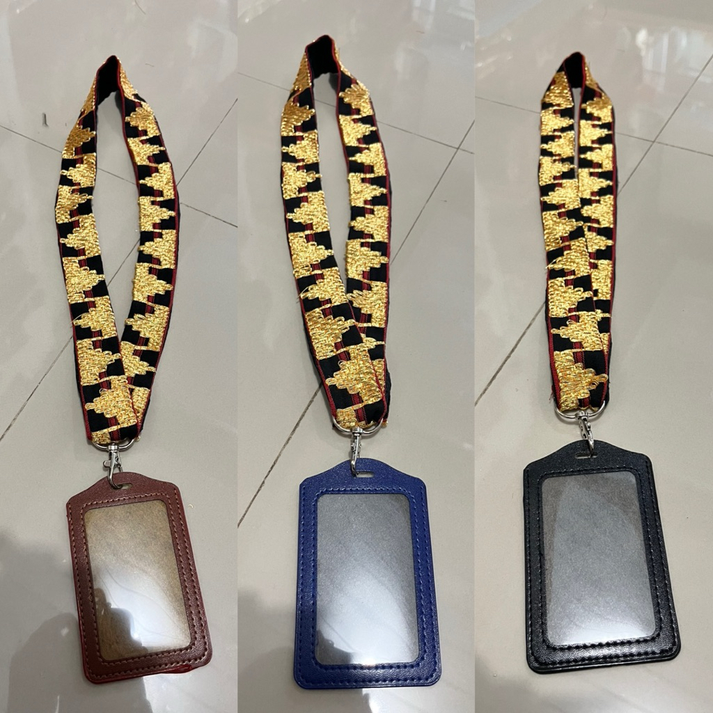 

kalung nama name tag id card tapis lampung sulam tangan asli