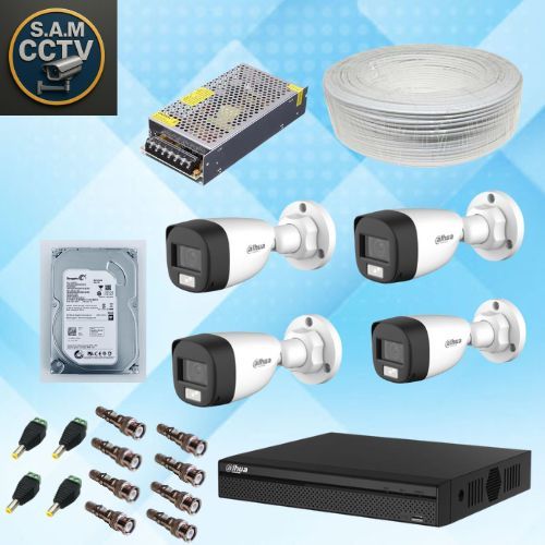 paket cctv  full color 4 kamera outdor