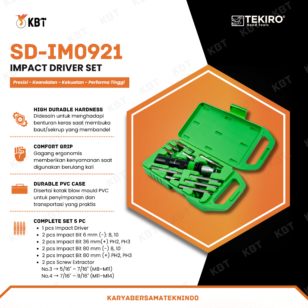 OBENG TUMBUK SET TEKIRO 11 PCS