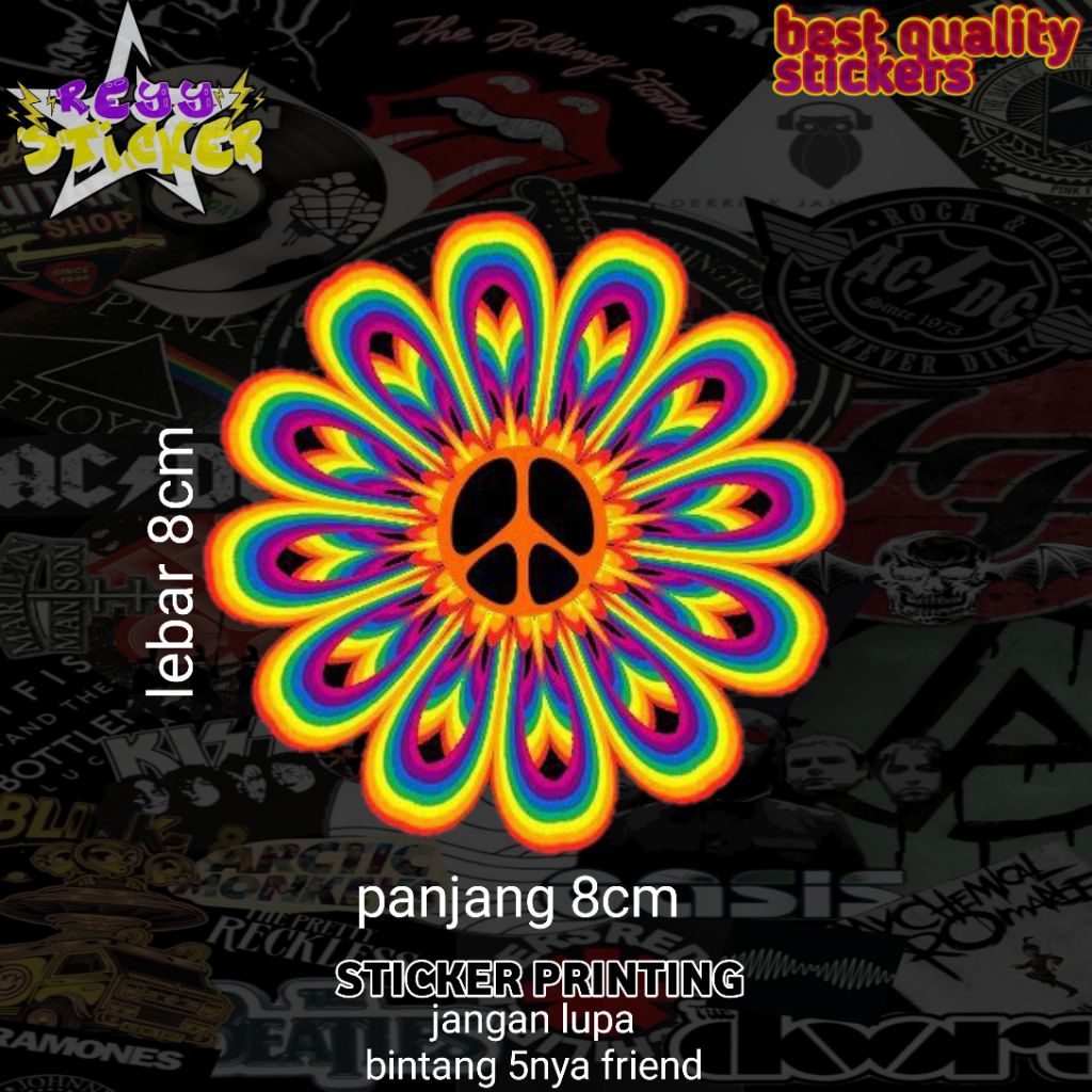 

STICKER PRINTING ANTI AIR FLOWERS WARNA WARNI