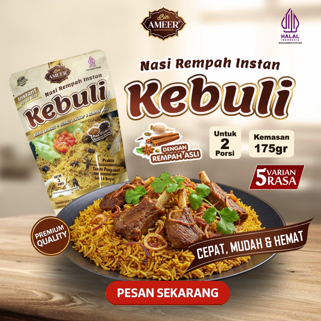 

PRAKTIS 175gr Nasi Kebuli // Nasi Briyani // Nasi Mandhi | BIN AMEER