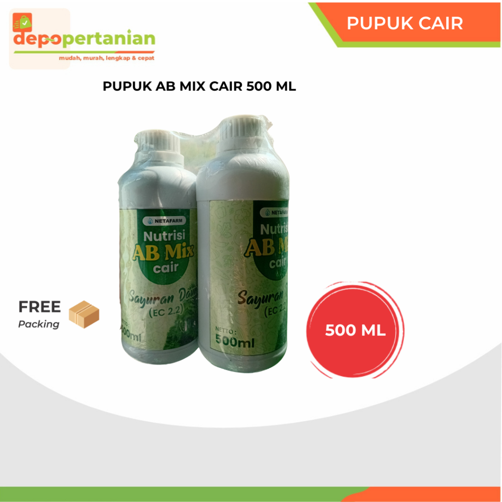 DEPO PERTANIAN-Pupuk AB Mix Cair Sayuran Daun / Pupuk Hidroponik AB Mix Sayuran Daun