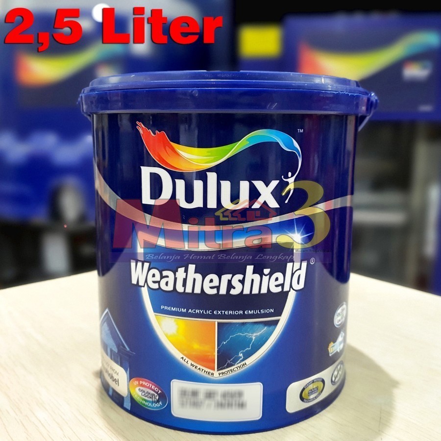 [Mixing] Cat Tembok Luar Dulux WEATHERSHIELD Core Dual Shield 2,5L EKSTERIOR Ready Warna Wild Water 