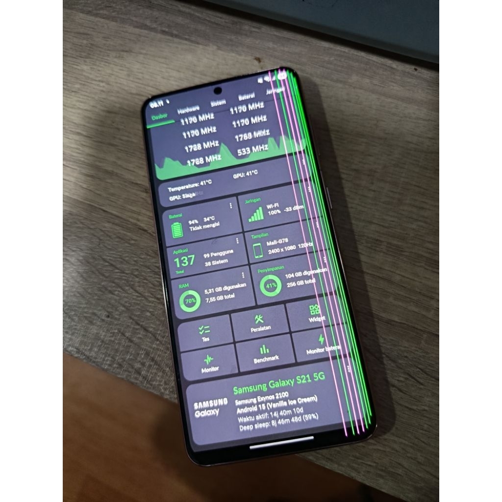 LCD SAMSUNG S21 5G ORI COPOTAN