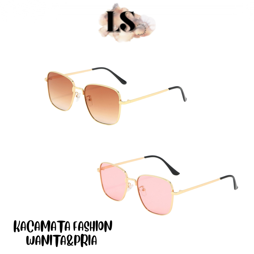 LS - KACAMATA FASHION WANITA&PRIA KM175 KACAMATA HITAM SUNGLASS IMPORT