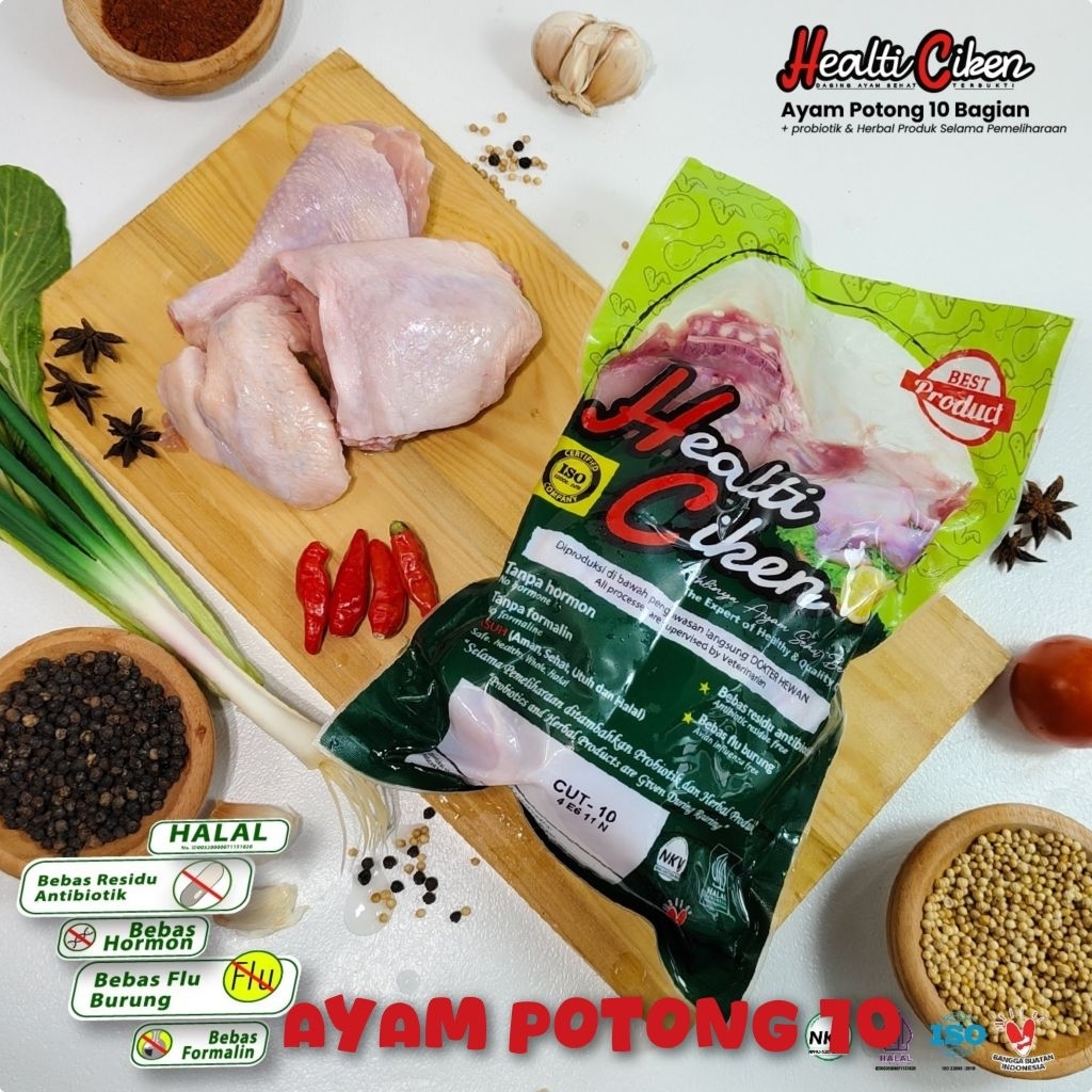 

Healti Ciken Ayam Herbal Probiotik Potong 10