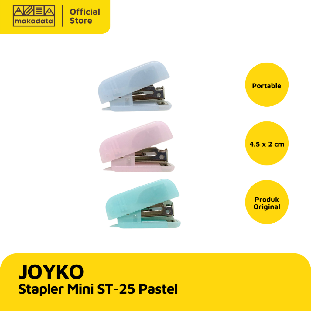 

STAPLER MINI JOYKO ST-25 PASTEL (1 PCS) MURAH