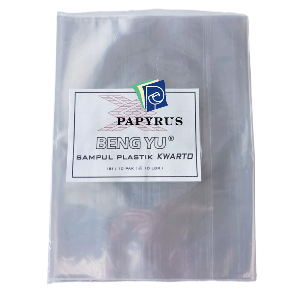 

SAMPUL BUKU / SAMPUL PLASTIK / COVER BUKU TULIS / SAMPUL KWARTO BENGYU - 10 LEMBAR
