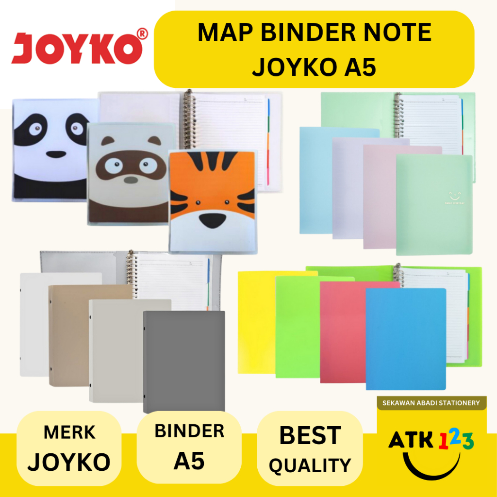 

JOYKO Map Binder / Buku Binder / Binder Kuliah Joyko A5 Colors / Animal / College