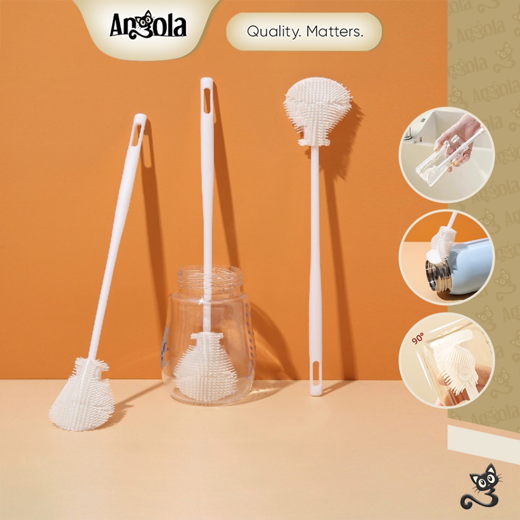 [ISI 5 LEBIH MURAH] ANGOLA Sikat Pembersih Botol/Gelas Serbaguna S01 Cleaning Brush / Alat Pembersih Botol Multifungsi