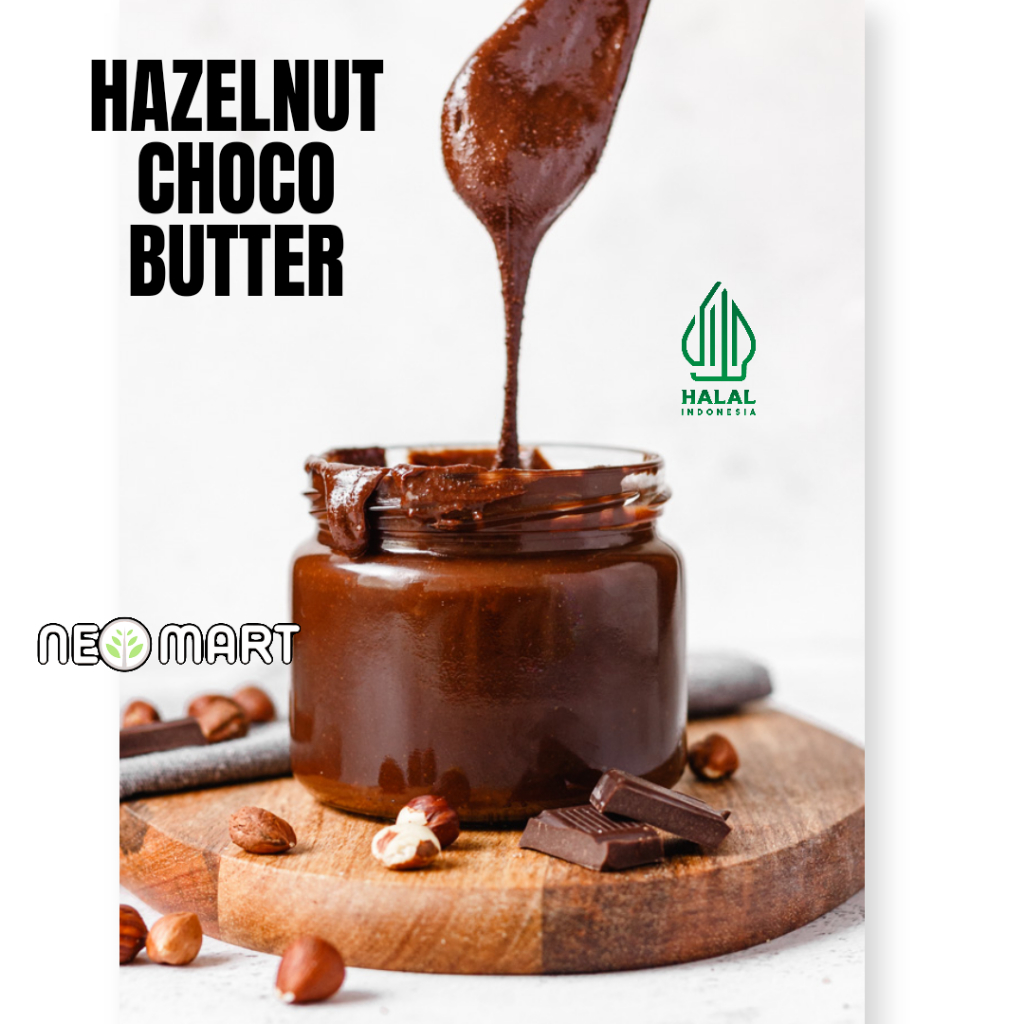 

Hazelnut Choco Spread | Hazelnut Chocolate Butter Spread – Selai Kacang Hazelnut Nikmat Tanpa Gula Pasir | HALAL / Selai kacang Plant Based Vegan untuk Roti Bahan Kue Baking Pastry Topping