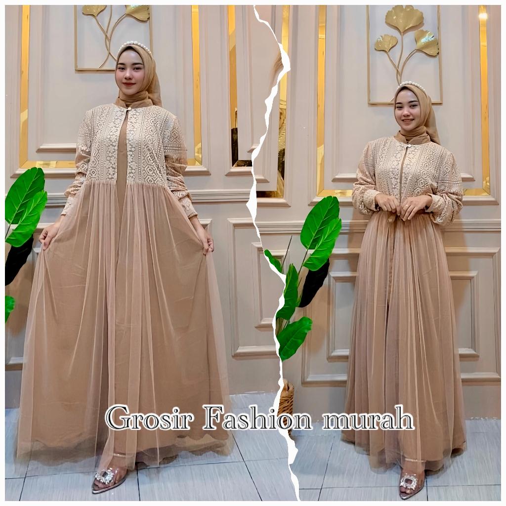 Navissa set Outer Tille mix Brokat Megah dan elegan (GAmis Kondanga)