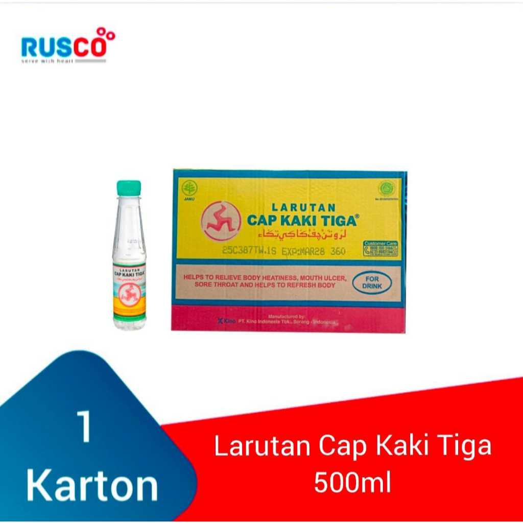 

Larutan Cap Kaki Tiga 500ml [ 1 KARTON 24 PCS ]