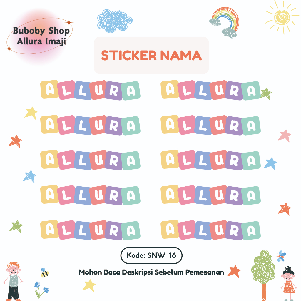 

Sticker Nama SNW-16