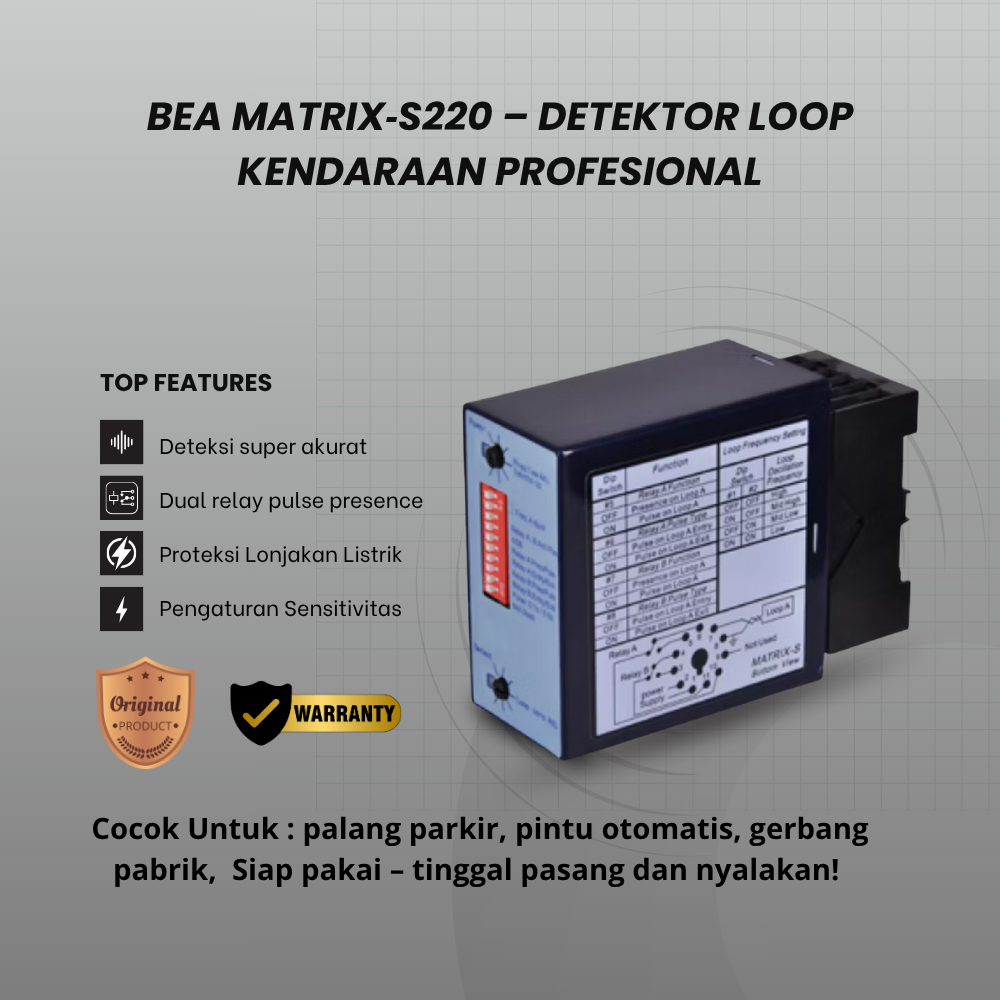 Vehicle Loop Detector VLD Matrix S220 Original Sensor Parkir