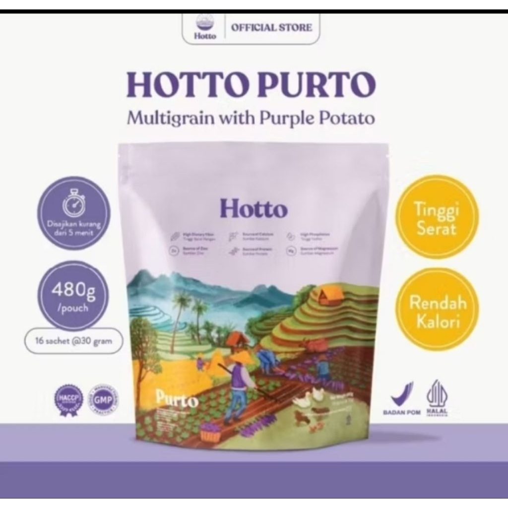 

HOTTO PURTO Minumah Serbuk Sereal Ubi Unggu