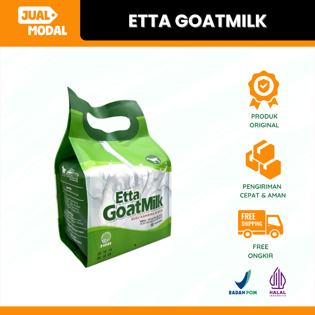 

Etta Goat Milk Susu Kambing Etawa Bubuk Asli Original HNI Hpai 250 Gram