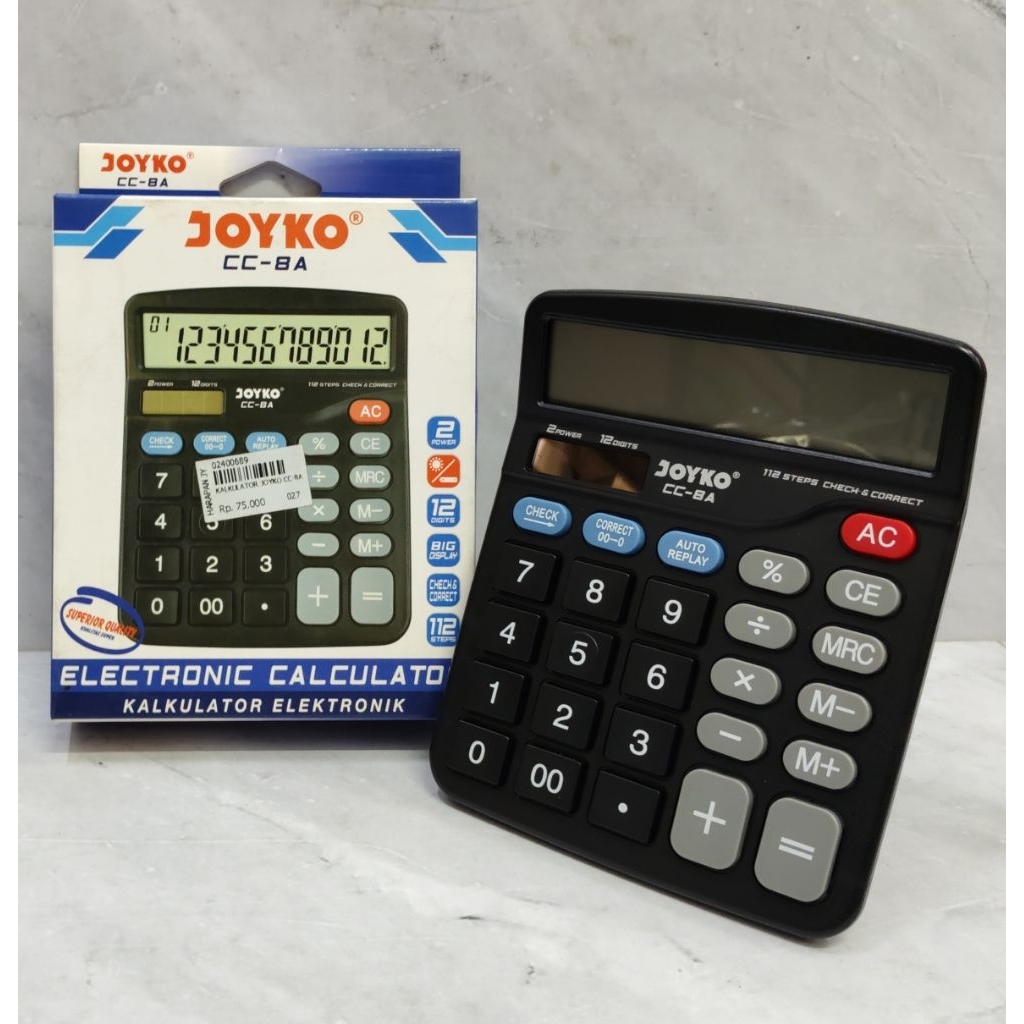 

KALKULATOR JOYKO CC-8A / KALKULATOR ELEKTRONIK / KALKULATOR 12 DIGIT - JOYKO