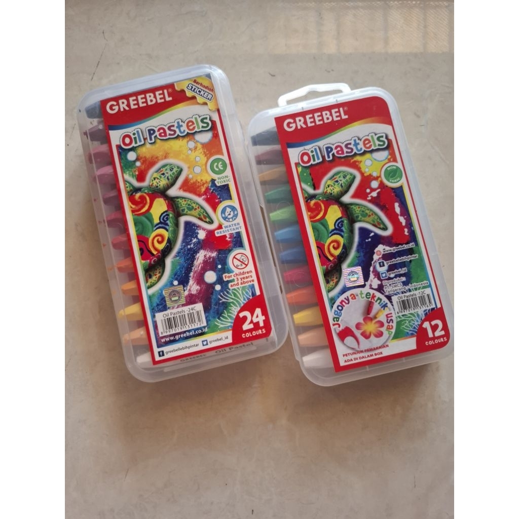 

Crayon Greebel Oil Pastels 24 Warna 12 Warna Non-Toxic