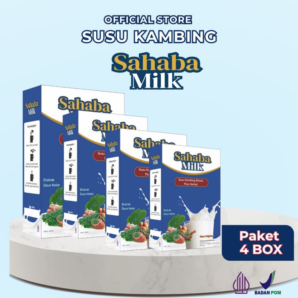 

Susu Kambing Etawa + Herbal Sahaba Milk Paket 4 Box