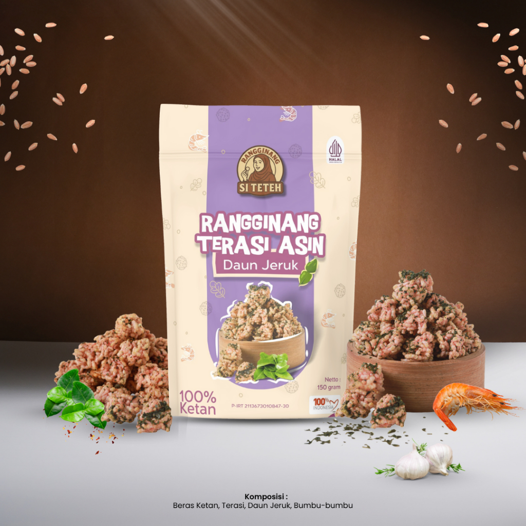 

Rengginang Bulat Mini - Rasa Asin Daun Jeruk - Terasi - Ranginang SiTeteh - 150gr