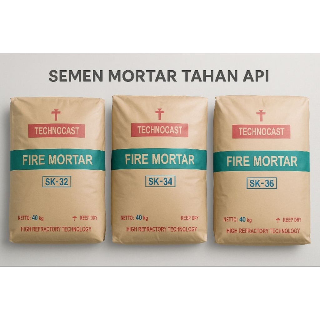 Semen Mortar Tahan Api (Khusus Pasang Bata Api) bukan semen cor