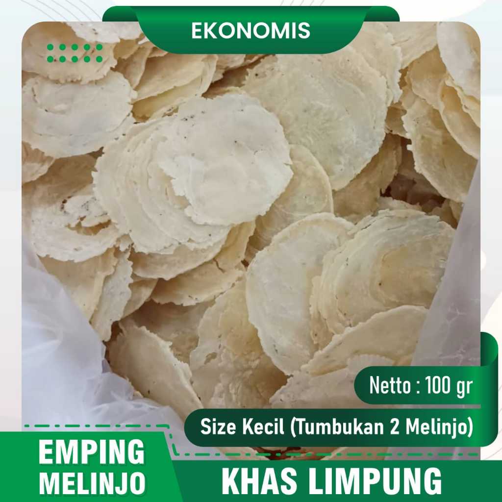 

Emping melinjo khas limpung size kecil berat 100 gram